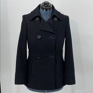 MARVIN RICHARDS NEW YORK WOMENS SIZE S Stylish Black Peacoat